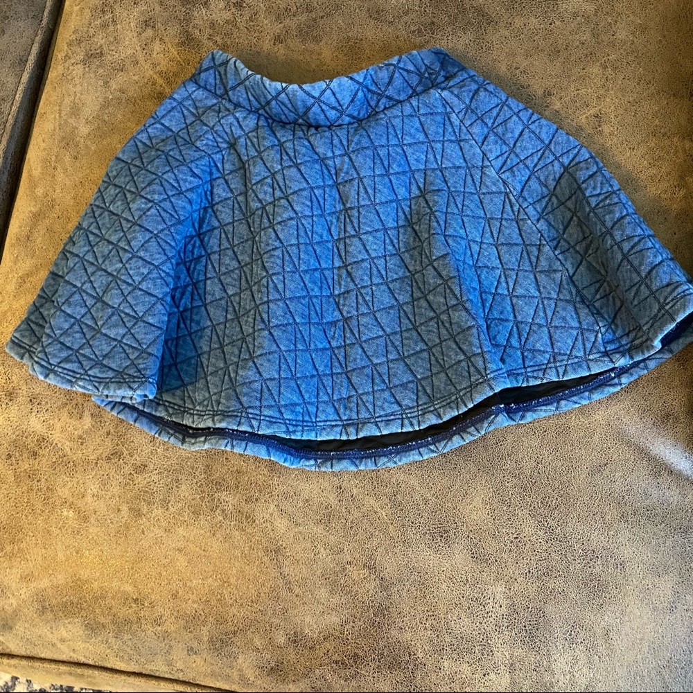 Quilted Jean Skirt